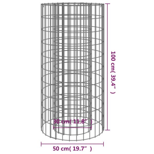 Gabionsko ložište Ø 50 cm od pocinčanog željeza - Slika 5