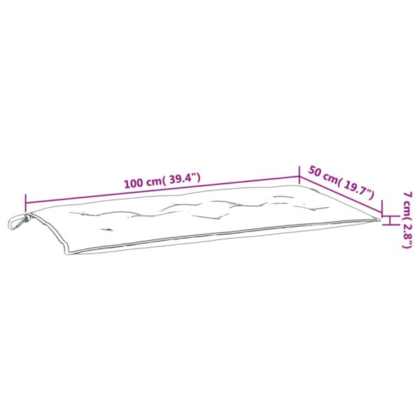 Jastuci za vrtnu klupu 2 kom s uzorkom lišća 100x50x7cm tkanina - Slika 8