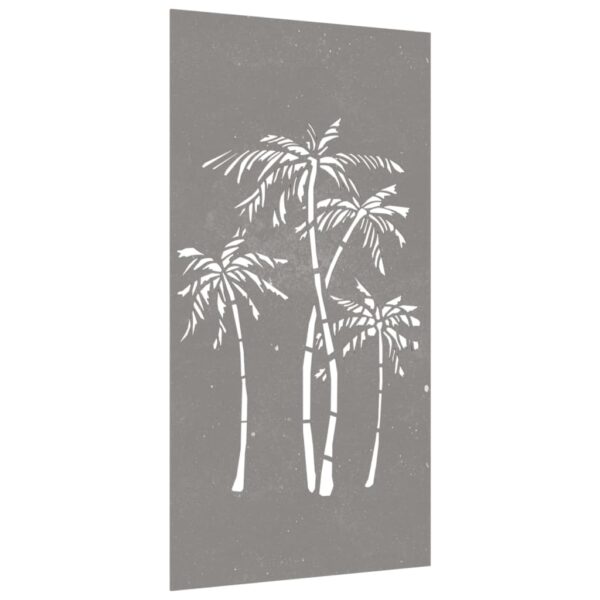 Vrtni zidni ukras 105 x 55 cm čelik COR-TEN s uzorkom palme - Slika 3