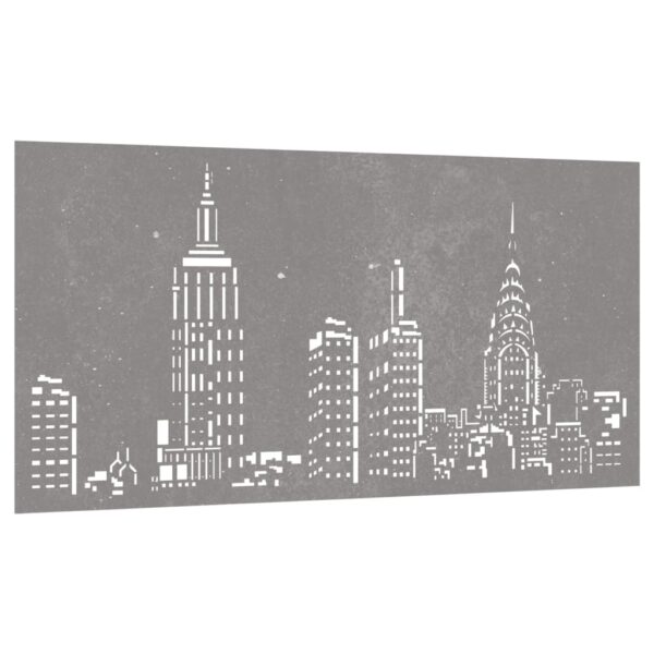 Vrtni zidni ukras 105 x 55 cm čelik COR-TEN s uzorkom horizonta - Slika 3