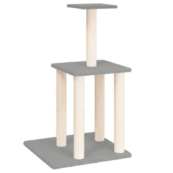 Penjalica za mačke sa stupovima za grebanje svjetlosiva 85,5 cm - Slika 2