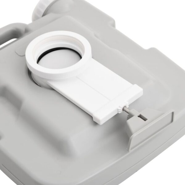 Prijenosni toalet za kampiranje sivo-bijeli 10 + 10 L HDPE - Slika 9