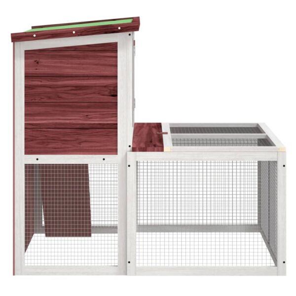 Kavez za zečeve boja kave 102x90x84,5 cm od masivne borovine - Slika 6