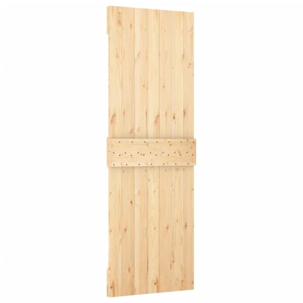 Klizna vrata s priborom za montažu 80 x 210 cm masivna borovina - Slika 4