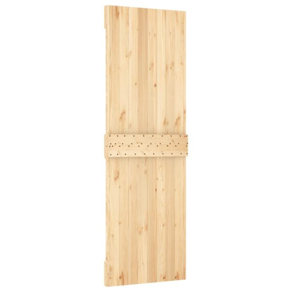 Klizna vrata s priborom za montažu 70 x 210 cm masivna borovina - Slika 4