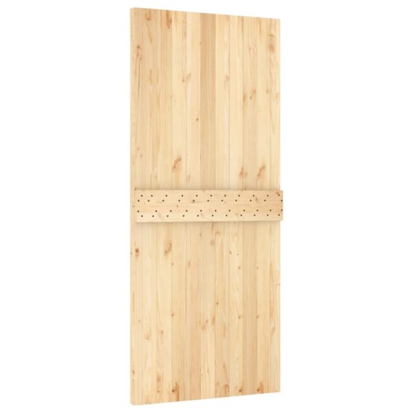 Klizna vrata s priborom za montažu 90 x 210 cm masivna borovina - Slika 5