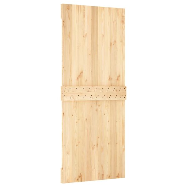 Klizna vrata s priborom za montažu 85 x 210 cm masivna borovina - Slika 5