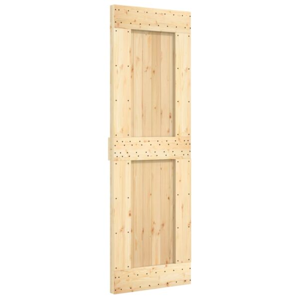 Klizna vrata s priborom za montažu 70 x 210 cm masivna borovina - Slika 3