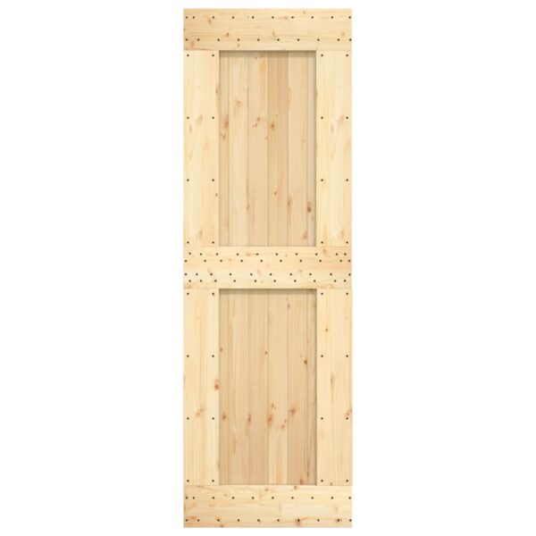 Klizna vrata s priborom za montažu 70 x 210 cm masivna borovina - Slika 4