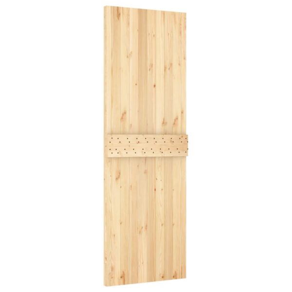 Klizna vrata s priborom za montažu 70 x 210 cm masivna borovina - Slika 5