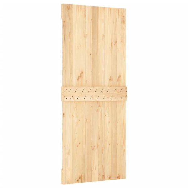 Klizna vrata s priborom za montažu 85 x 210 cm masivna borovina - Slika 5