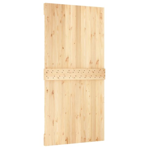 Klizna vrata s priborom za montažu 100x210 cm masivna borovina - Slika 5