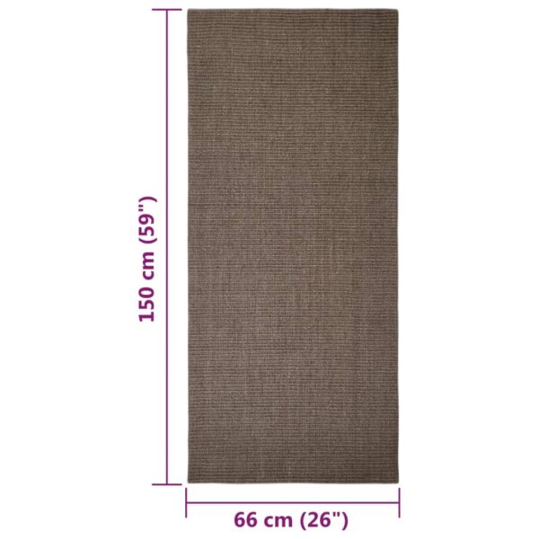Tepih od sisala za grebanje smeđi 66x150 cm - Slika 6