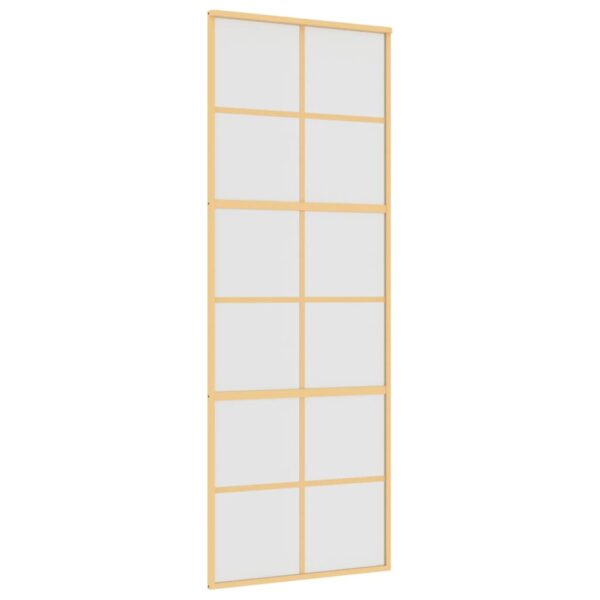 Klizna vrata zlatna 76x205 cm matirano staklo ESG i aluminij - Slika 2