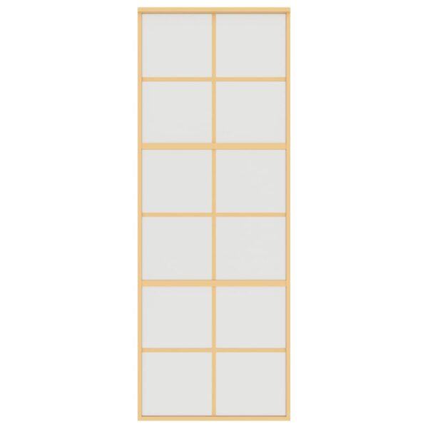 Klizna vrata zlatna 76x205 cm matirano staklo ESG i aluminij - Slika 4