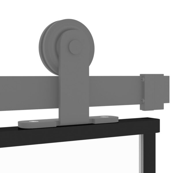 Klizna vrata crna 76x205 cm od kaljenog stakla i aluminija - Slika 7
