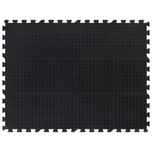 Gumena podna pločica crna 12 mm 90 x 120 cm
