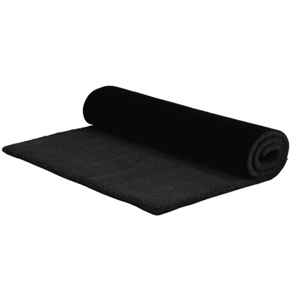 Otirač crni 80 x 100 cm čupavi od kokosovih vlakana - Slika 2