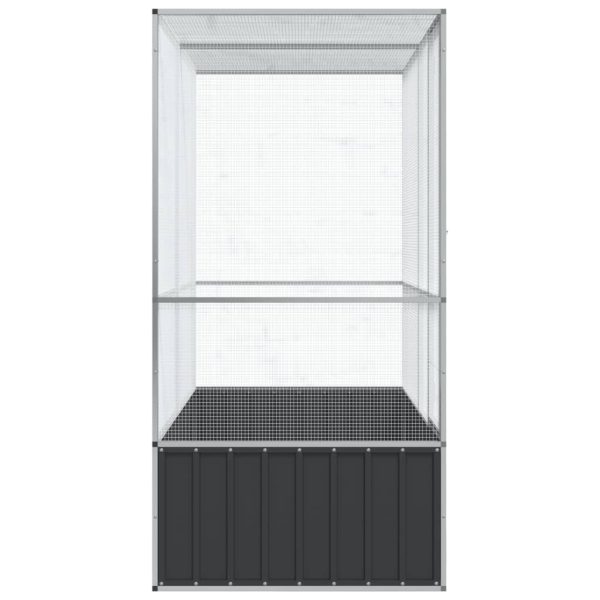 Kavez za ptice srebrni 210,5 x 107 x 212 cm čelični - Slika 5