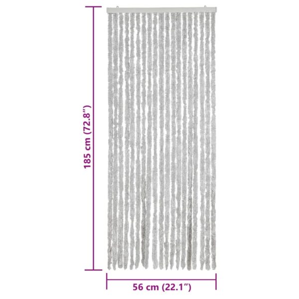 Zastor protiv muha sivi 56x185 cm od šenila - Slika 7