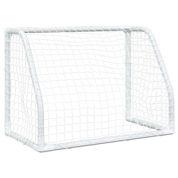 Dječji nogometni golovi 2 kom s loptom bijeli 64x35x48 cm metal - Slika 7