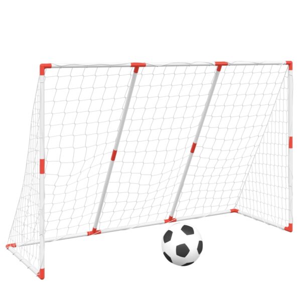 Dječji nogometni gol s loptama 2-u-1 bijeli 184 x 64 x 124 cm - Slika 2