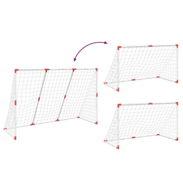 Dječji nogometni gol s loptama 2-u-1 bijeli 184 x 64 x 124 cm - Slika 8