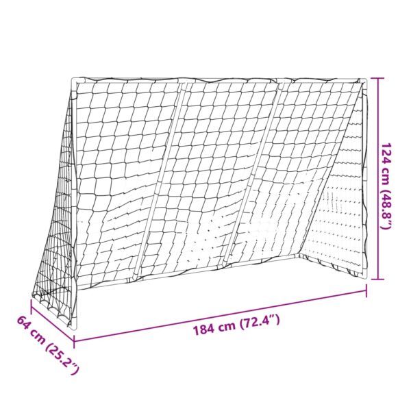 Dječji nogometni gol s loptama 2-u-1 bijeli 184 x 64 x 124 cm - Slika 11