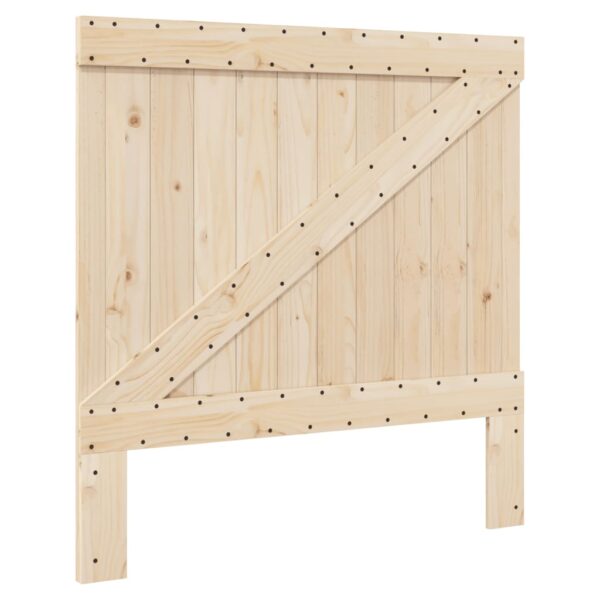 Okvir za krevet s uzglavljem sivi 100x200 cm masivna borovina - Slika 6