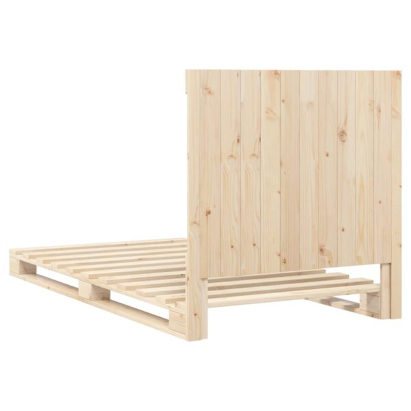 Okvir kreveta s uzglavljem 100 x 200 cm od masivne borovine - Slika 9