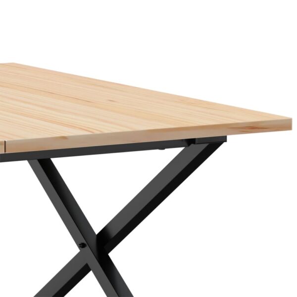 Stolić za kavu X-oblika 90x90x45 cm borovina i lijevano željezo - Slika 7