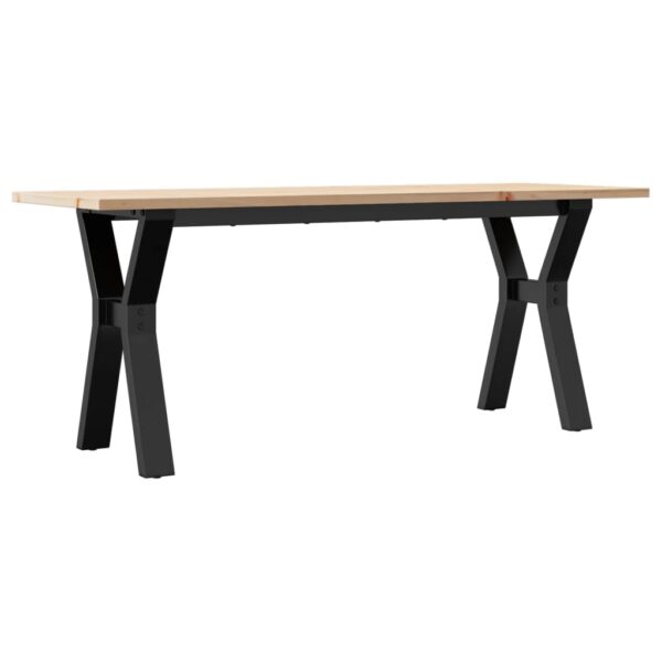 Stolić za kavu Y-oblika 110x40x45cm borovina i lijevano željezo - Slika 2