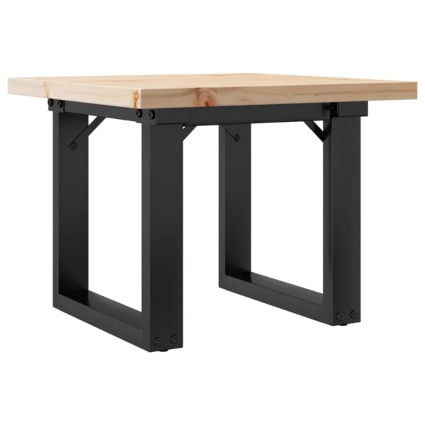 Stolić za kavu O-oblika 50x50x35,5 cm od borovine i željeza - Slika 2