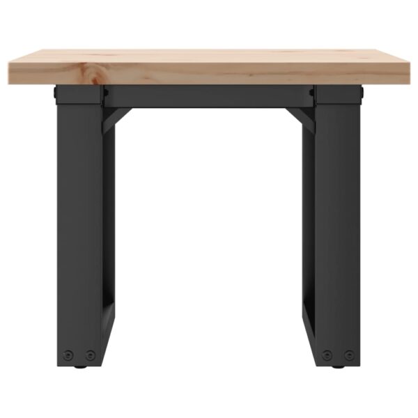 Stolić za kavu O-oblika 50x50x35,5 cm od borovine i željeza - Slika 4