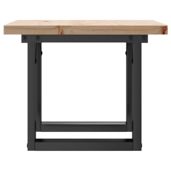 Stolić za kavu O-oblika 50x50x35,5 cm od borovine i željeza - Slika 5