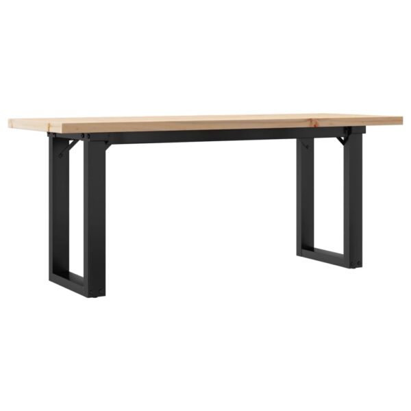 Stolić za kavu O-oblika 110x40x45,5 cm od borovine i željeza - Slika 2