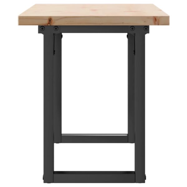 Stolić za kavu O-oblika 110x40x45,5 cm od borovine i željeza - Slika 5
