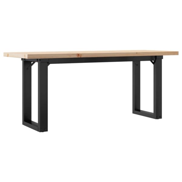 Stolić za kavu O-oblika 110x40x45,5 cm od borovine i željeza - Slika 6