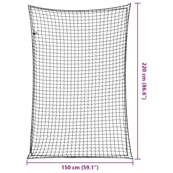 Mreža za prikolicu s elastičnim užetom crna 2,2 x 1,5 m PP - Slika 6