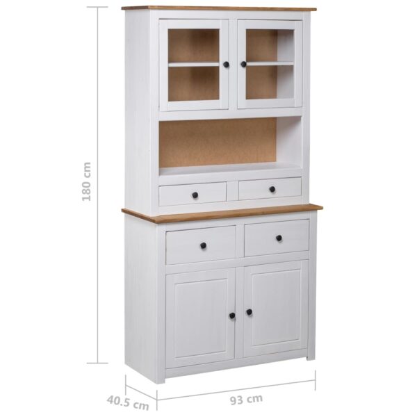 Visoka komoda bijela 93x40,5x180 cm borovina asortiman Panama - Slika 7