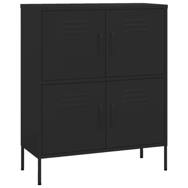 Ormarić za pohranu crni 80 x 35 x 101,5 cm čelični - Slika 2