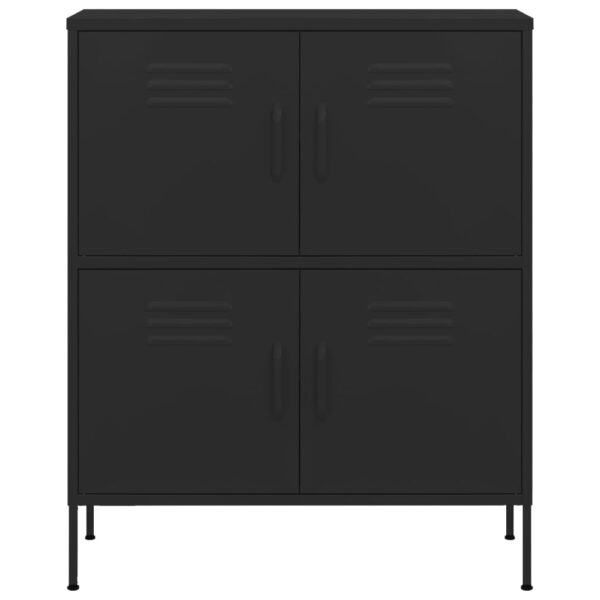 Ormarić za pohranu crni 80 x 35 x 101,5 cm čelični - Slika 3