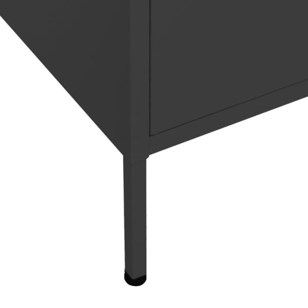 Ormarić za pohranu crni 80 x 35 x 101,5 cm čelični - Slika 8