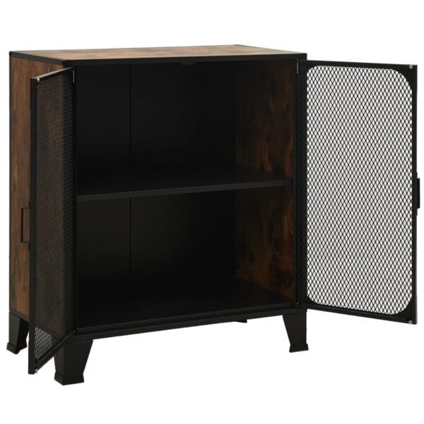 Ormarić za pohranu rustično smeđi 72 x 36 x 82 cm metal i MDF - Slika 6
