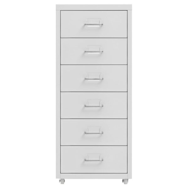 Mobilni ormarić za spise sivi 28 x 41 x 69 cm metalni - Slika 2