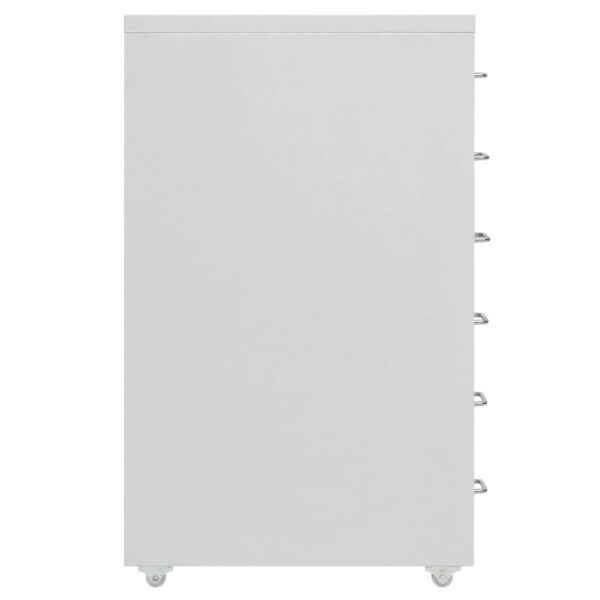 Mobilni ormarić za spise sivi 28 x 41 x 69 cm metalni - Slika 3