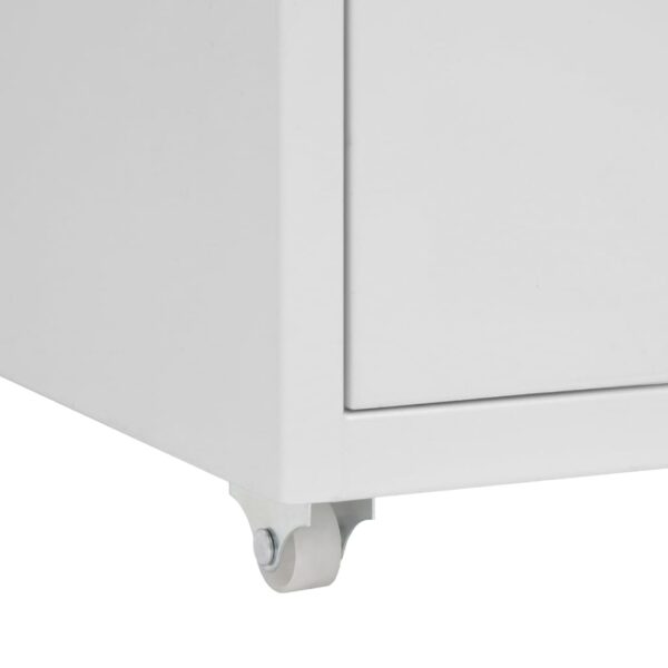 Mobilni ormarić za spise sivi 28 x 41 x 69 cm metalni - Slika 7