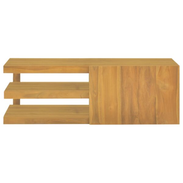 Zidni kupaonski ormarić 90x40x30 cm od masivne tikovine - Slika 3