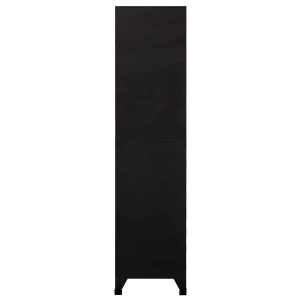 Ormarić s ključem crni 90 x 40 x 180 cm čelični - Slika 4