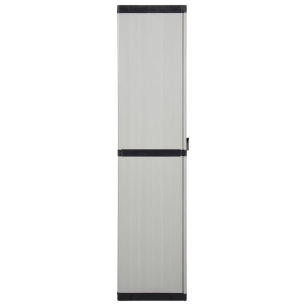 Vrtni ormarić za pohranu s 3 police sivo-crni 68 x 40 x 168 cm - Slika 4